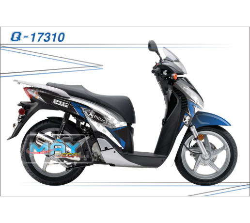 Q 17310 SH 2009 logo peugeot speed trang xanh gp blue white su tu lion