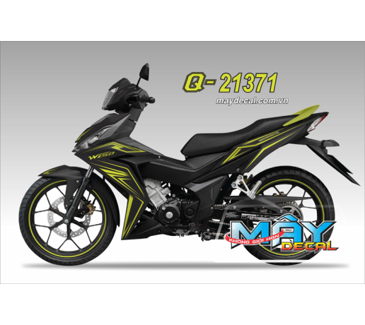 Q 21371 WINNER 150 den black xanh chuoi blue w150 chi don gian 
