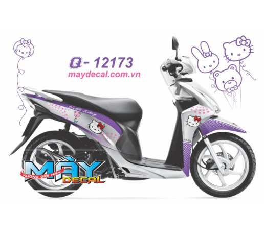 Q 12173 VISION 2014 HELLO KITTY trang tim white purple meo cat hinh tron cycal