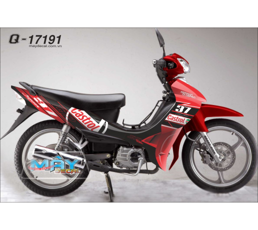 Q 17191 JUPITER do den red black castrol logo dau nhot