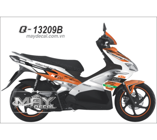 Q 13209B AB 1 DEN  hmc ktm cam orange trang white den black duong net line logo tem dau