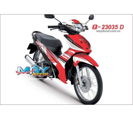 Q 23035 D - WAVE S 110  trang do den black red white logo yamaha motul racing tream 5 speed honda