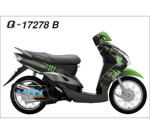 Q 17278 B mio ULTIMO monster xanh kawa trang den black white green dau vet mong tay cao