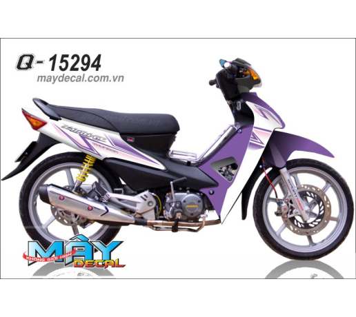 Q 15294 WAVE tim trang purple white duong net line