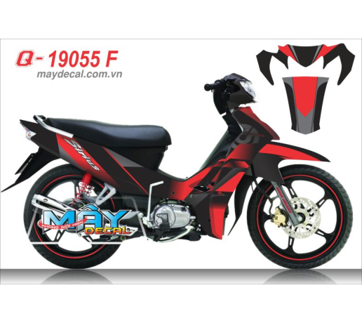 Q 19055 F - Sirius do den black red duong net 3d line phoi mau