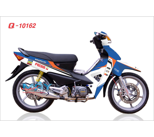 Q 10162 wave pho trang xanh gp white blue logo tem dau
