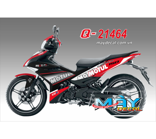 Q 21464 EX 150 MOTUL ( DECAL 46 ) do red den black trang white elf proti