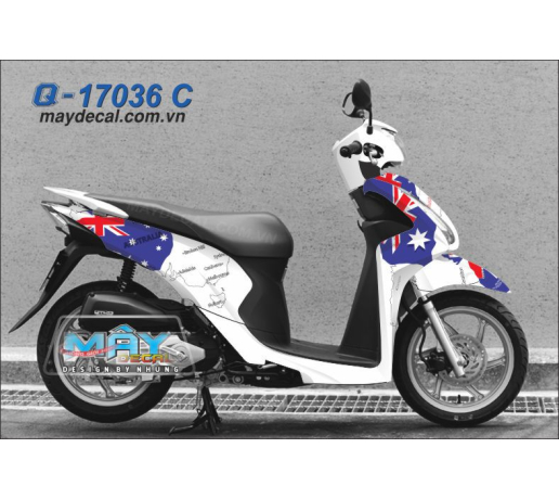 Q 17036 C Vision 2014 - uc Australia, co flag, xe trang tri dan decal tem