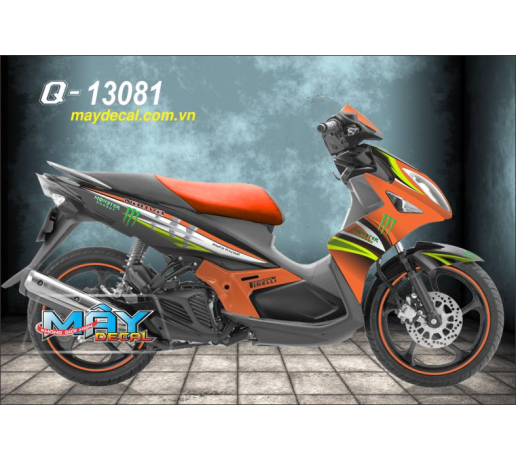 Q 13081 NO 4 monster quy dau cao cam den organe black