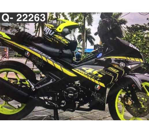 Q- 22263  EXCITER 150  TEM CHI DEN VANG