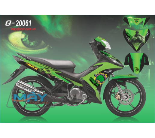Q 20061 Exciter hulk nguoi khong lo xanh la green den black phim hoat hinh movie