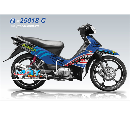 Q 25018 C SI xanh gp den black blue ham ca map shark daytoma duy