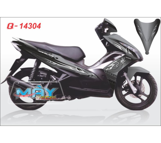 Q 14304 air blade 2013 den xam gray black trong dong ngua horse trang white
