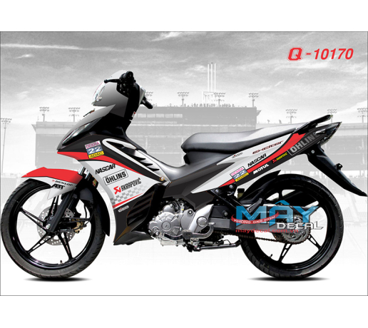 Q 10170 EX 2011 caro trang den black do red white logo tem dau duong net line