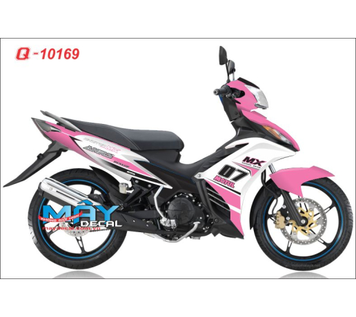 Q 10169 ex mx tem roi hong pink trang white so logo
