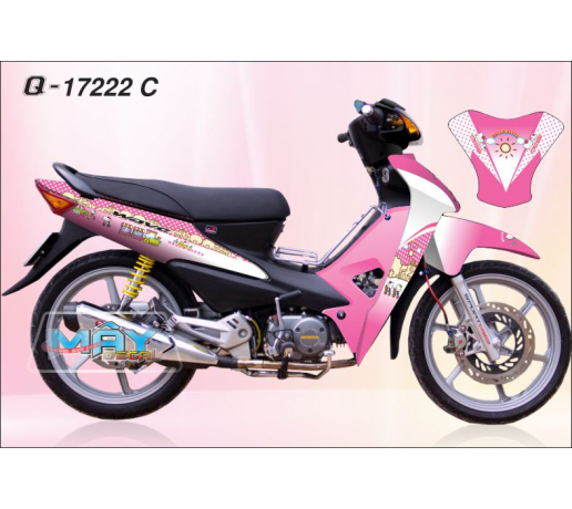 Q 17222 WAVE KITTY hello cat meo hong trang pink white hoat hinh cartoon