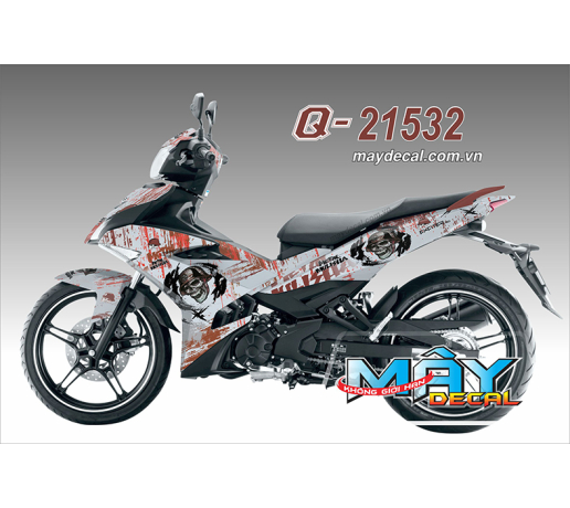 Q 21532 EX 150 ( SKULL RI SET )  mulisha dau lau xam gray 