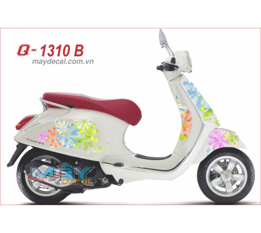 Q 1310 B - Vespa 2014 hoa mau sac colorful flower