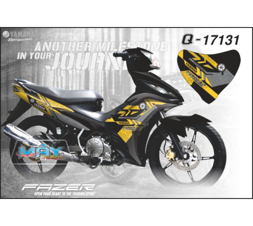 Q 17131 EX vang den yellow black forza logo yamaha