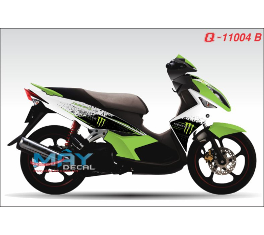 Q 11004 B NOVO 4  monster trang den xanh kawa white green dau vet mong tay quy cao